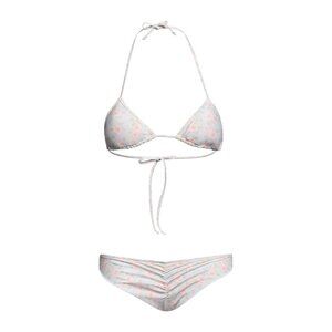 WIKINI Light green and pink flowers Bikini